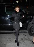 Lindsay Lohan - Black Stockings Candids in New York